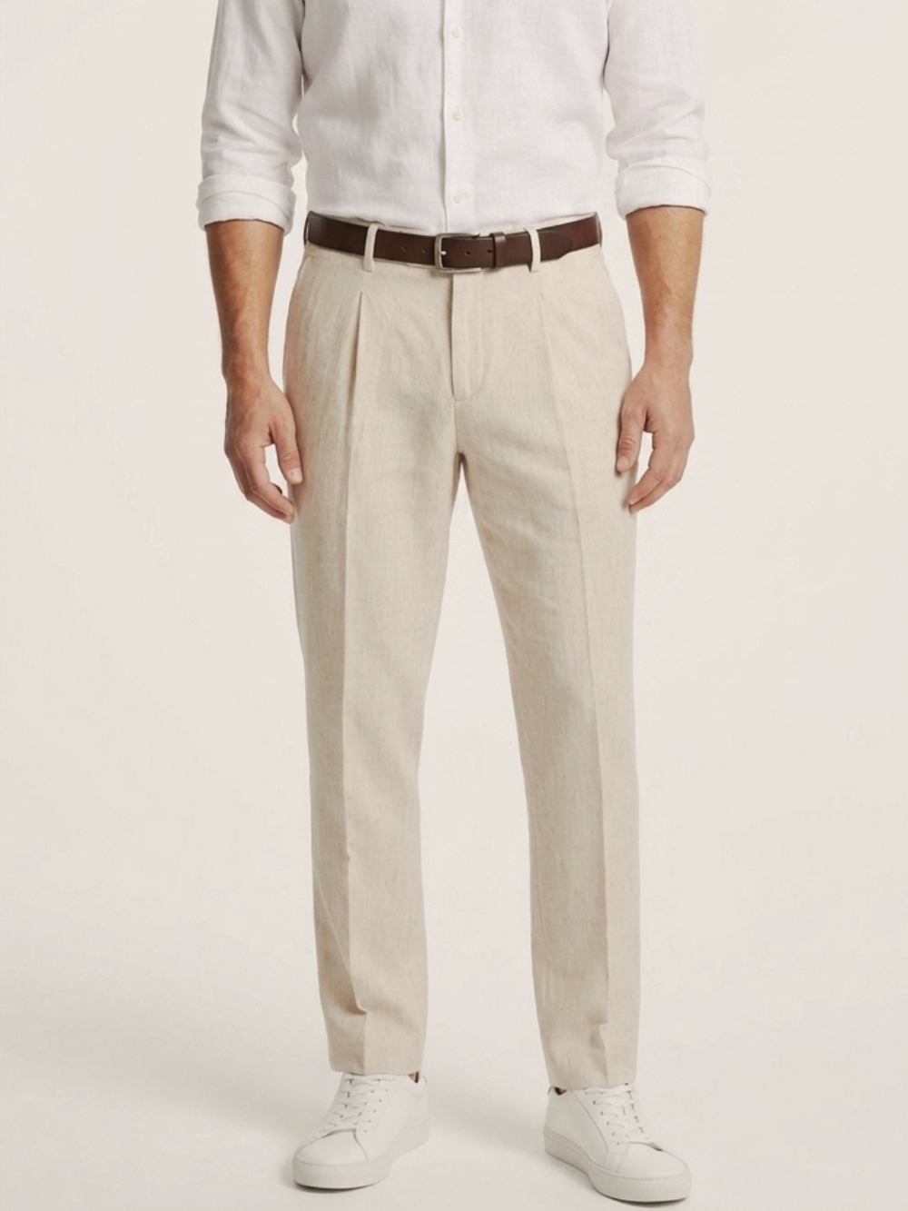 SCOTCH & SODA Amsterdam Summer Edition Viscose Blend In Heather Cream Size 34/28